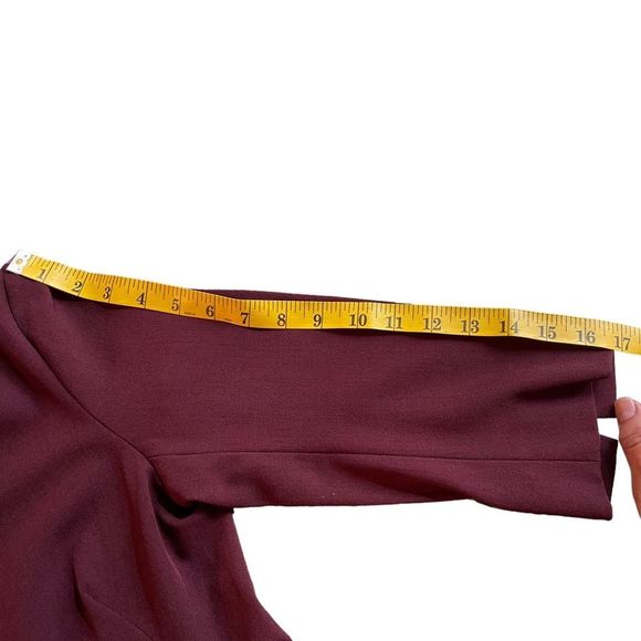 MM LaFleur New York Burgundy Dress Sz12 - Picture 4 of 6